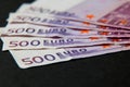 A stack of money 500 euros Stock Image